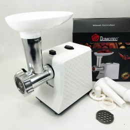 М'ясорубка електрична Domotec R3391 2000W, Потужна компактна м'ясорубка для дому, М'ясорубка 3 в 1