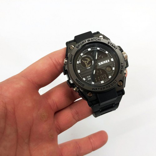Годинник наручний чоловічий SKMEI 2031BK BLACK, чоловічий тактичний годинник, протиударний годинник. Колір: чорний