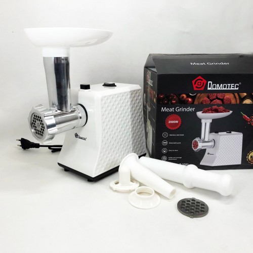 М'ясорубка електрична Domotec R3391 2000W, Потужна компактна м'ясорубка для дому, М'ясорубка 3 в 1