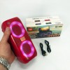 Портативна колонка TG333 2x5W з RGB підсвічуванням, бездротова колонка портативна потужна. Колір: червоний