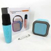Портативна колонка з караоке мікрофоном та RGB підсвічуванням K12 10W Bluetooth. Колір: блакитний