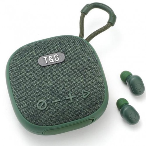 Колонка-Bluetooth із навушниками TG813. Колір: зелений