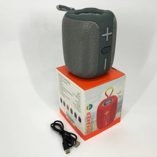 Портативна Bluetooth колонка TG658 8W з RGB підсвічуванням, Музичні колонки для вулиці. Колір: сірий