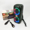 Портативна колонка TG333 2x5W з підсвічуванням RGB, акумуляторна колонка для музики. Колір: зелений