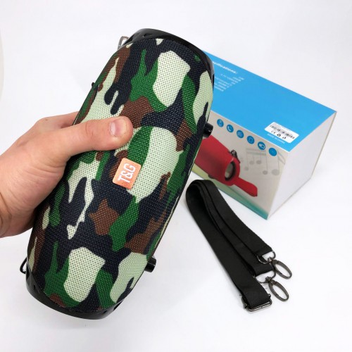 Портативна Bluetooth колонка TG534 SD IPX5 з ремінцем, гучна блютуз колонка. Колір: камуфляж