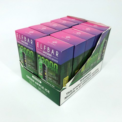 ELF BAR GH 23000 5%. Зелене яблуко (Green Apple lce)