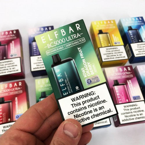 Elf Bar BC5000 Ultra. Ківі Драконів фрукт Ягода (Kiwi Dragon Fruit Berry)