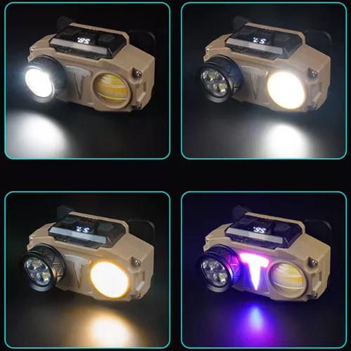 Ліхтар налобний CH-8825-3P35+COB(white+yellow)+RGB, Ліхтар на голову діодний, Ліхтар акумуляторний