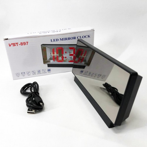 Електронні настільні LED годинники від USB VST-897-4 з будильником та термометром