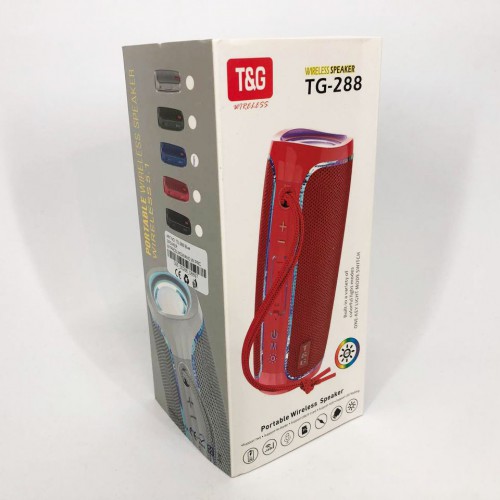 Портативна колонка Bluetooth з LED підсвічуванням TG288 бездротова колонка портативна потужна. Колір: синій