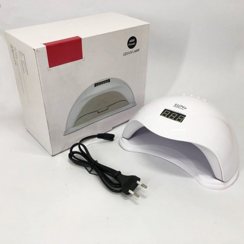 Лампа для манікюру Sun 5 nail lamp FD93-1 led для сушіння гель лаку з таймером для домашнього використання