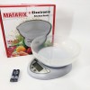 Кухонні електронні ваги з чашею до 5 кг Matarix MX-407, Компактні електронні кухонні ваги