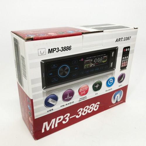 Автомагнітола з сенсорним дисплеєм MP3 3886 ISO 1DIN багатофункціональна, Мультимедіа для автомобіля