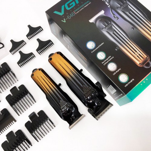 Комплект VGR 2 в 1 V-646 акумуляторна машинка для стрижки та триммер