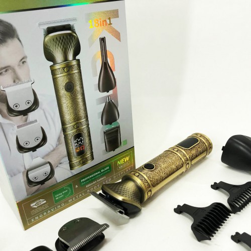Тример 18 в 1 Kemei KM-2313, Універсальний триммер для чоловіків хороші машинки для стрижки волосся для дому