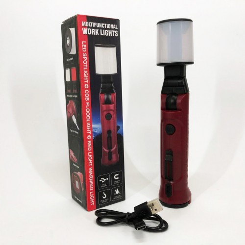 Ліхтар акумуляторний WORKLIGHT-072-XPE 10W 350Lm з гаком та магнітом, Багатофункціональний LED ліхтар