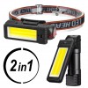 Ліхтар WORKLIGHT 2 в 1 5305-COB(WHITE+YELLOW), Потужний ліхтар для риболовлі, Потужний ліхтар на голову