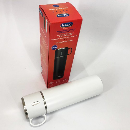 Термос MAGIO MG-1046W 0.5 л, Красивий невеликий термос, Термокухоль для дітей, Фляга для пікніка