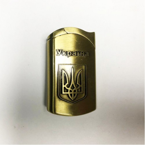 Турбо запальничка, кишенькова запальничка "Україна" 98465, Запальнички подарунки для чоловіків, Запальничка п'єзо турбо