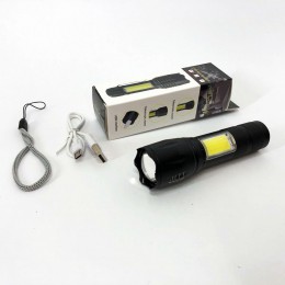 Ліхтарик акумуляторний ручний Bailong BL-29 діод T6 + COB зарядка від USB, ліхтарик led, водонепроникний