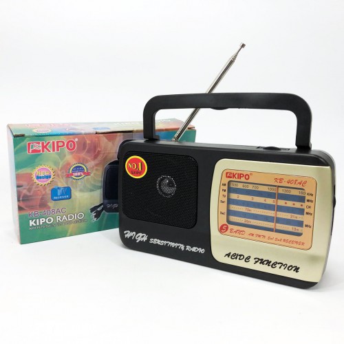 Радіоприймач KIPO KB-408 AC потужний радіо FM c usb живлення від батареї R20 або від мережі