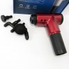Акумуляторний масажер Fascial Gun KH-320 портативний ручний ударний м'язовий пістолет 4 насадки червоний