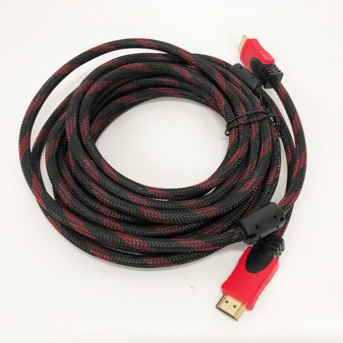 Кабель посилений 5м перехідник адаптер HDMI-HDMI тато-тато аудіо відео шнур в обмотці