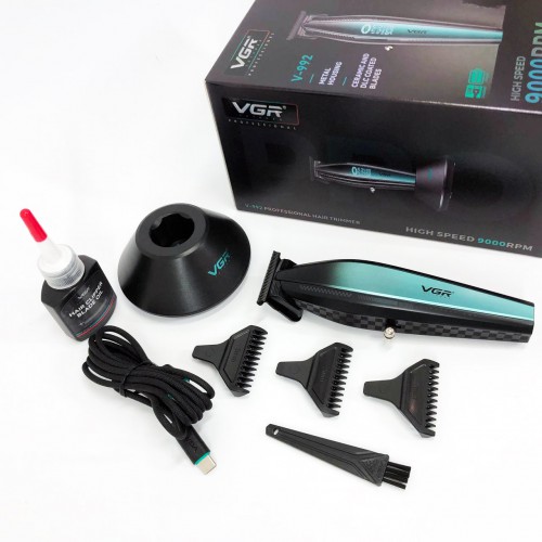 Машинка для стрижки волосся з потужним мотором XPRO VGR V-992 з насадками 1-2-3 мм