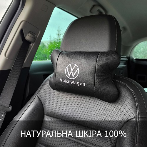 Шкіряна подушка на підголівник Volkswagen – ортопедична для авто