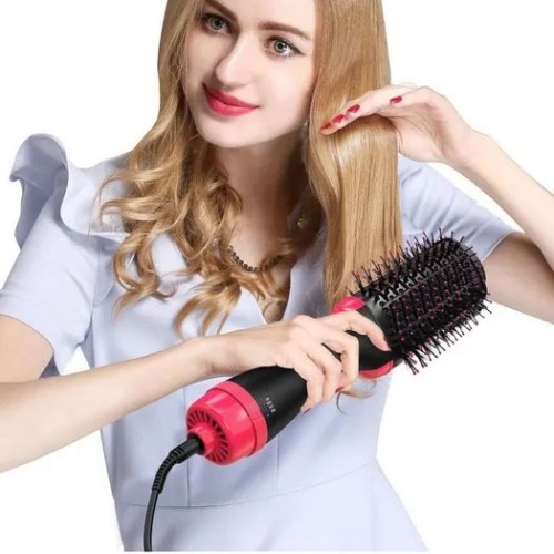 Фен Щітка гребінець 3в1 One step Hair Dryer 1000 Вт 3 режими випрямляч для укладання волосся стайлер з функцією іонізації