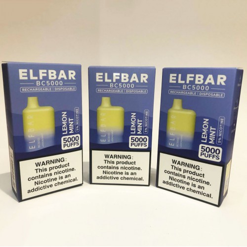 Elf Bar BC5000 5%. Лимон М'ята (Lemon Mint)