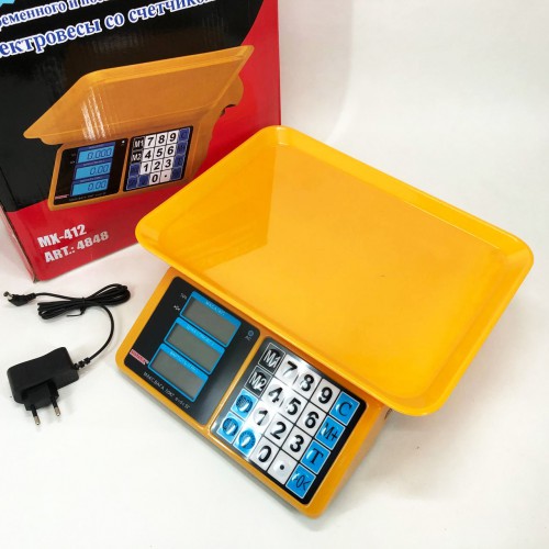 Електронні ваги для товарів Matarix MX-412 до 50 кг, Функціональні електронні ваги для торгівлі