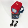 Портативна Bluetooth колонка TG339 5W з RGB підсвічуванням, Гучна блютуз колонка. Колір: червоний