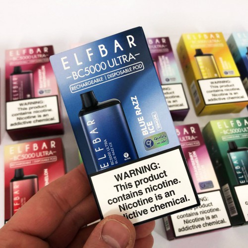 Elf Bar BC5000 Ultra. Синя Малина Лимонад (Blue Razz Ice)