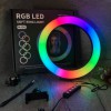 Кільцева світлодіодна лампа RGB LED RING MJ26 26 см з утримувачем телефону, кільцева лампа велика