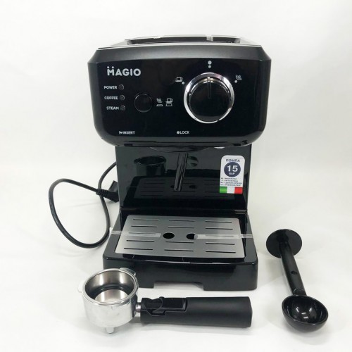 Кавоварка рожкова еспресо MAGIO MG-962 1140 Вт, латте кавоварка автоматична