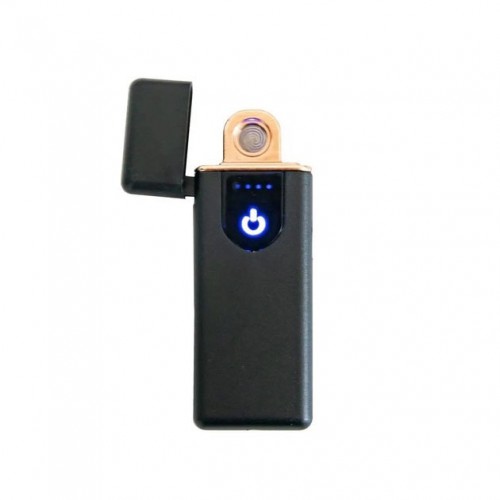 Електрозапальничка USB ZGP ABS, сенсорна електрична запальничка спіральна. Колір чорний