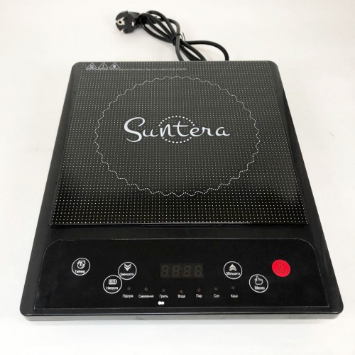 Електроплитка Suntera ICD-1009 2000 Вт, індукційна плита міні, інфрачервона плита, сенсорні електроплити
