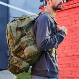 Сумка - підсумк тактична поясна Tactical військова, сумка нагрудна з ременем на плече 5 літрів кордура хакі