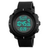 Годинник наручний чоловічий SKMEI 1213BK BLACK BIG SIZE, годинник тактичний протиударний. Колір: чорний