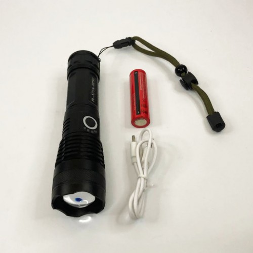 Ліхтар ручний Police X71A-HP50, ЗУ micro USB, 1x18650/3xAAA, zoom, індикація заряду, якісний ліхтарик