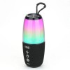 Портативна колонка TG644 5W з RGB підсвічуванням та ремінцем, блютуз колонка з акумулятором. Колір: чорний