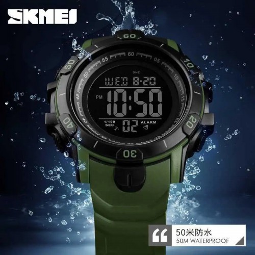 Годинник наручний чоловічий SKMEI 1475AG ARMY GREEN, брендовий чоловічий годинник, годинник для чоловіка. Колір: зелений