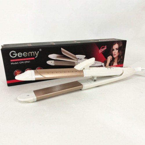 Щипці прасок для волосся GEMEI GM-2961, стайлер для завивки, прилад для завивки волосся, праска