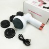 Масажер антицелюлітний для тіла рук та ніг 4 насадки 6 швидкостей Deep Rolling Massager. Колір: білий