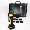 Машинка для стрижки VGR V-015 акумуляторна бездротова професійна 6 насадок