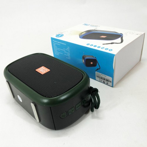 Bluetooth-колонка TG632 з радіо, ліхтарем, сонячною батареєю та гучномовцем. Колір: зелений