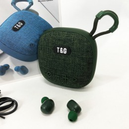 Колонка-Bluetooth із навушниками TG813. Колір: зелений