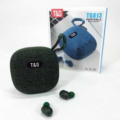 Колонка-Bluetooth із навушниками TG813. Колір: зелений