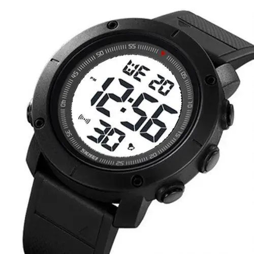 Годинник наручний чоловічий SKMEI 2122BKWT BLACK-WHITE, чоловічий тактичний годинник. Колір: чорний